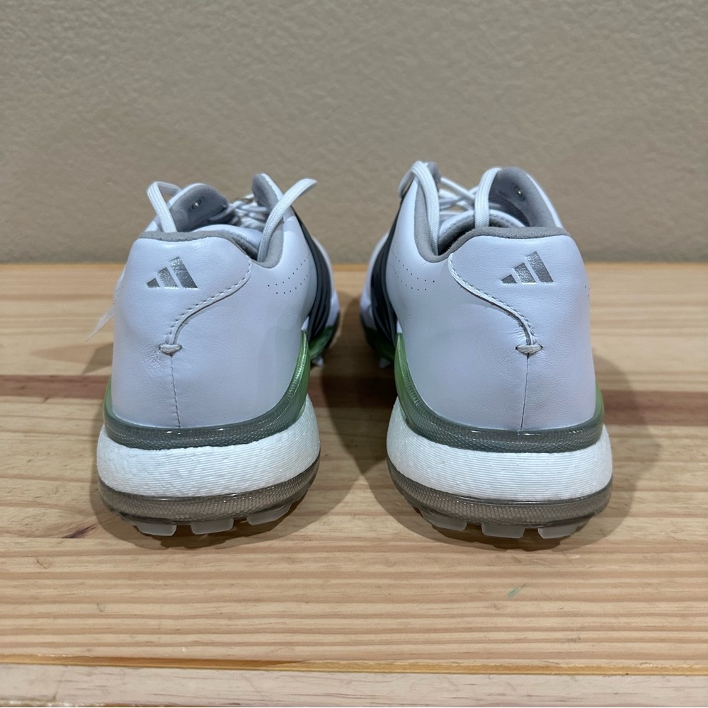 Sz 9 adidas Women’s TOUR360 24 Boost Golf Shoes IF0259 New white black green - Picture 5 of 8